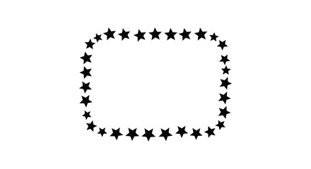 Obraz premium A simple black star shaped rectangle outline on a white background