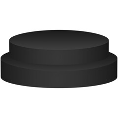 Black Podium 3d Display Product Placement Design Template Illustration