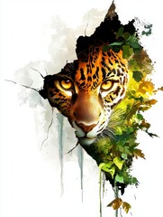Jaguar Emerging from the Jungle.