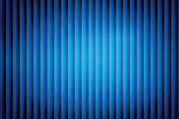 Obraz premium Vibrant blue abstract background with vertical stripes and a central light source glass gradient