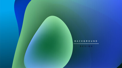 Abstract fluid shapes blend, creating vibrant gradients. Dark background emphasizes colorful forms, modern design element.