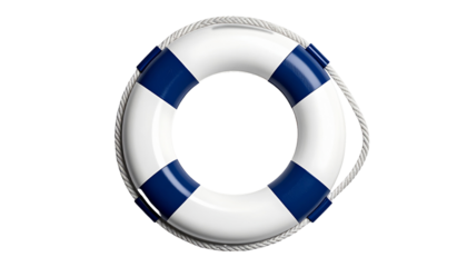 Blue/white ring life preserver