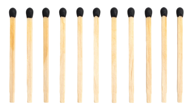 Row of matches, uniform