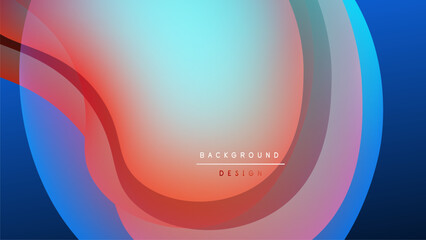 Abstract fluid layers create vibrant gradient. Central glow emphasizes dynamic composition. Dark background enhances color contrast.
