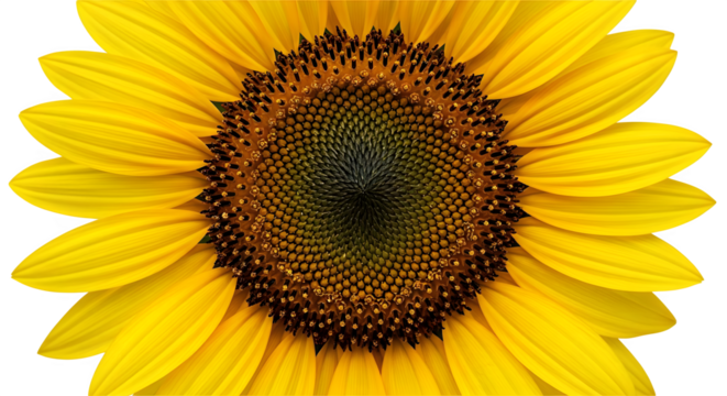 Vibrant yellow sunflower with intricate seed pattern against black background
