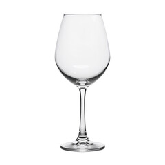 Clear Empty Wine Glass Flute or Goblet PNG Isolated on Transparent Background

