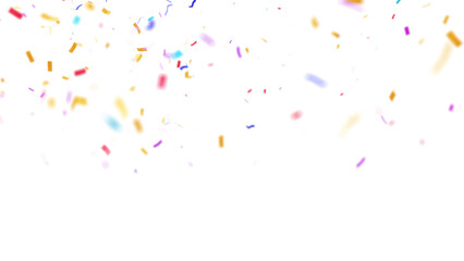 Paper Confetti , Isolated on White Background. 3d Render Transparent Confetti.
