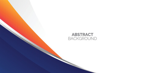 Abstract orange and blue banner background. Graphic design banner pattern background template with dynamic curve shapes. Suit for business, cover, header, wallpaper, corporate, website, flyer