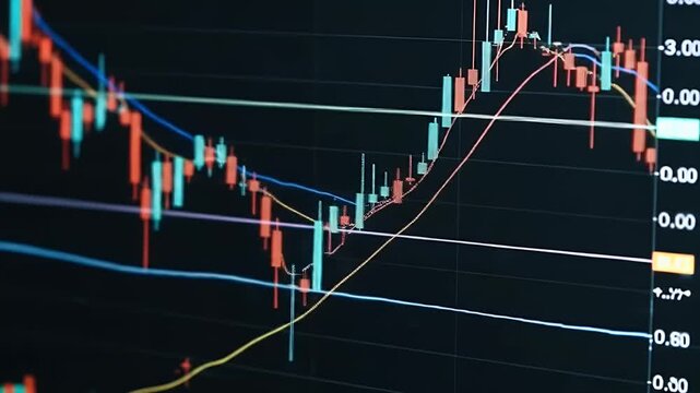 Financial Stock Market Candlestick Chart Analysis.