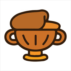 Thanksgiving Cup Trophy Celebration Illustration