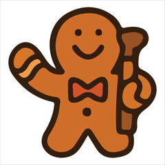 Thanksgiving Dinner Family Celebration with Wine Illustration