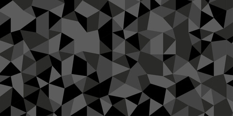 Fototapeta premium Abstract geometric wall tile and metal cube background triangle wallpaper. Seamless geometric pattern low polygon backdrop background. Gray diamond overlap polygonal background. 
