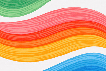 Vibrant Wavy Lines: A captivating, hand-painted artwork showcases flowing, vibrant lines in a rainbow spectrum of colors, creating a sense of energy and movement.