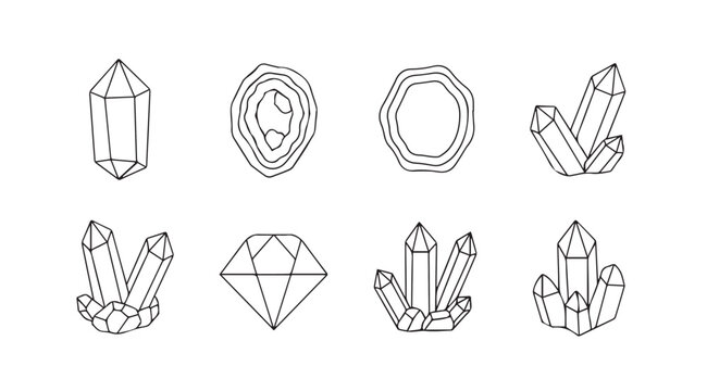 Vector art of crystals