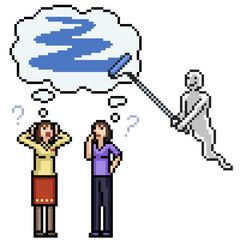 pixel art of ghost erase memory