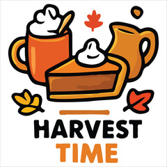 Thanksgiving Harvest Time Food and Drink Illustration