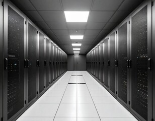 Fototapeta premium The orderly internal structure of the data center