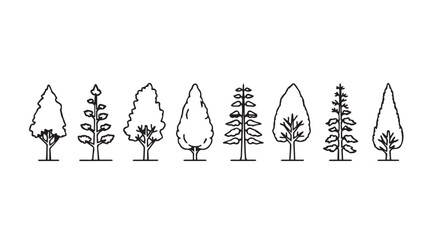 Vector art of tree isolated on white