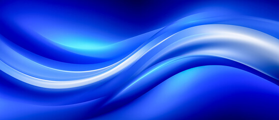Elegant Blue Waves: An abstract wave pattern in shades of blue, evoking a sense of calm, motion, and energy. This image captures the fluid dynamics of nature's embrace.