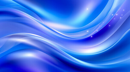 Fluid Azure Elegance: A mesmerizing illustration of flowing, abstract forms, reminiscent of gentle waves or ethereal smoke, rendered in a spectrum of radiant blues and subtle highlights.