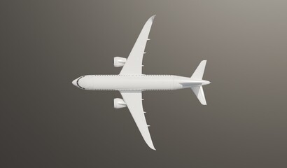 White Passenger Airplane Top View