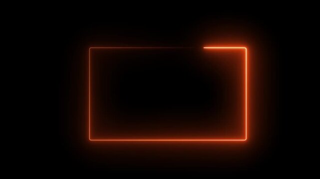 A neon rectangle icon features a glowing, rectangular outline in bright neon colors like blue, pink, or green, symbolizing modernity, focus, or boundaries, often used for buttons or navigation 