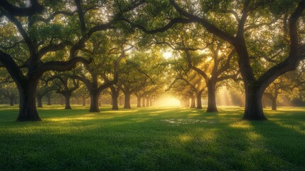 Fototapeta premium morning in the park