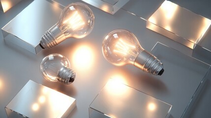 light bulb on black background