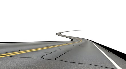 Highway Winding Road Scenic View.