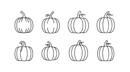 Vector art of pumpkins