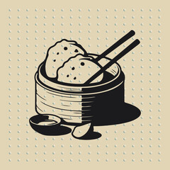 vector " dimsum " illustration vector Design white background
