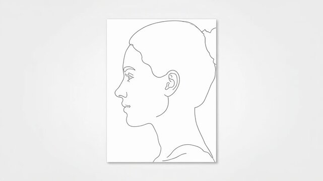 Transition from realistic portrait to minimalistic abstract art in progressive stages