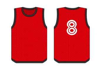 Training bibs vector template illustration