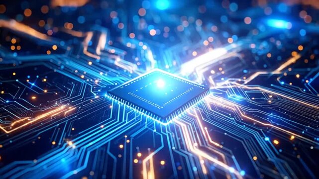 Advanced Circuit Board with Central Processor Chip