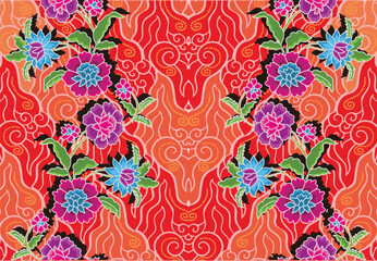 Indonesian batik motif, Batik is a technique of wax-resist dyeing applied to whole cloth, or cloth made using this technique originated from Indonesia