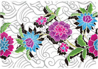 Indonesian batik motif, Batik is a technique of wax-resist dyeing applied to whole cloth, or cloth made using this technique originated from Indonesia