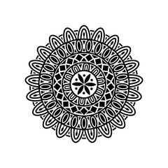 ornament mandala circular black color vector design