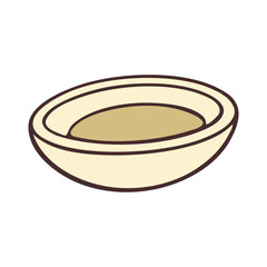 Illustration of empty bowl vector graphic