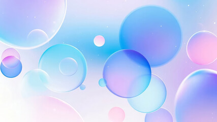Dreamy bubble gradient color cosmetics children's product background