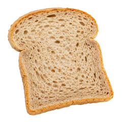Slice of whole wheat bread isolated PNG with Transparent Background