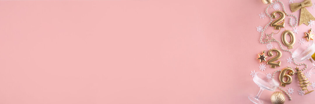 New year 2026 celebration greeting card background - Powered by Adobe