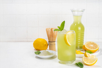 Iced Matcha Lemonade drink