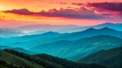 Obraz premium mountain landscape with clouds