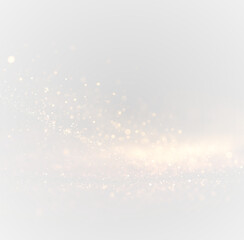 Festive golden dust light PNG texture, Christmas glowing bokeh sparkle overlay, luxury glitter...