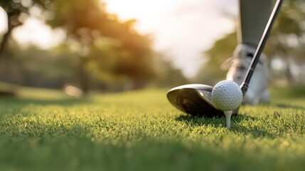 Golfing In Sunny Outdoor Setting