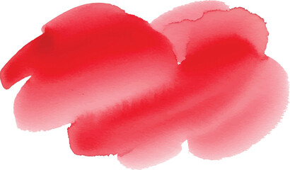 Dynamic watercolor Red Paint Blot with Soft Edges for Design