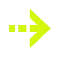 vector yellow arrow icon on white background	