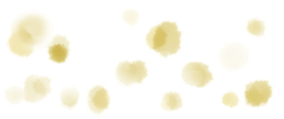 舞い散る花のような紅葉したイチョウの芥子色のふわふわな滲んだドットあしらいイラスト