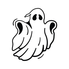 Take your hands on this creative icon of ghost in modern style