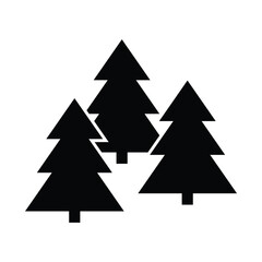  pine wood forest icon vector for design